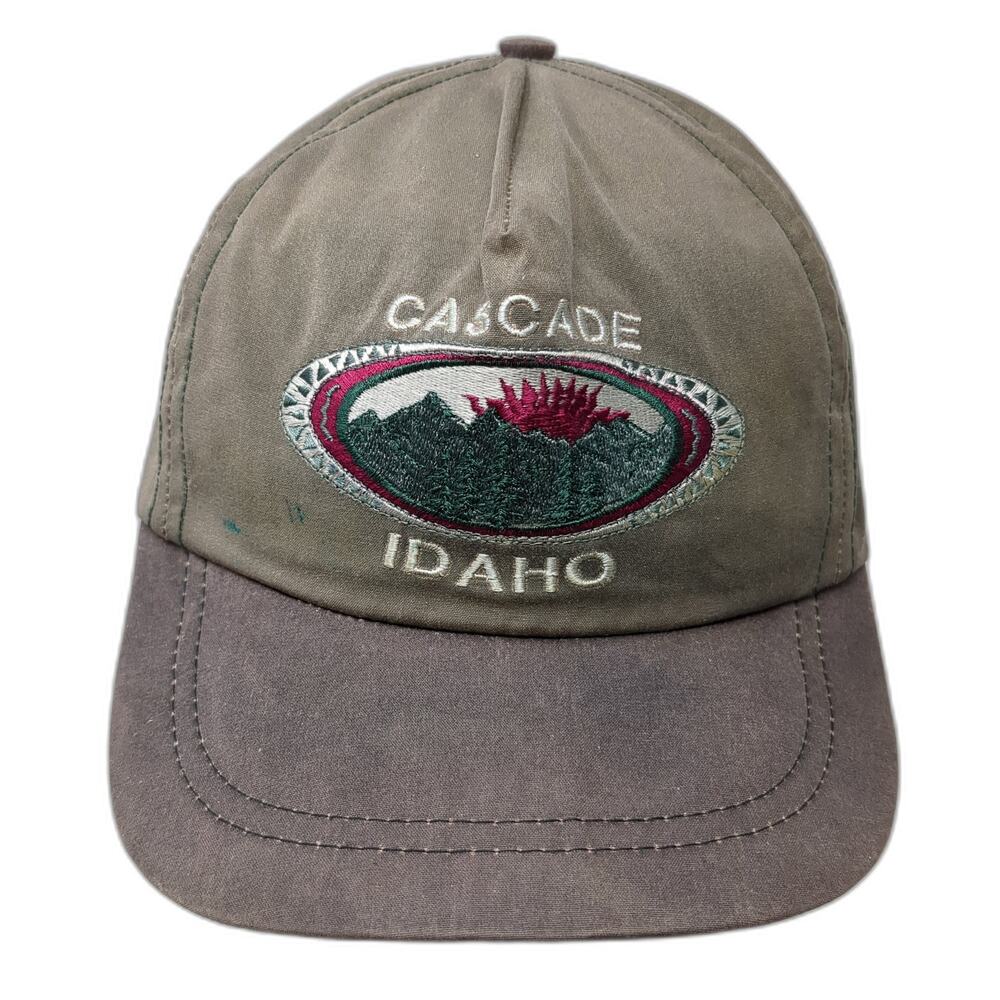 Cascade Idaho Slideback 5 Panel Cap Brown OS Adjustable Embroidered Impressions
